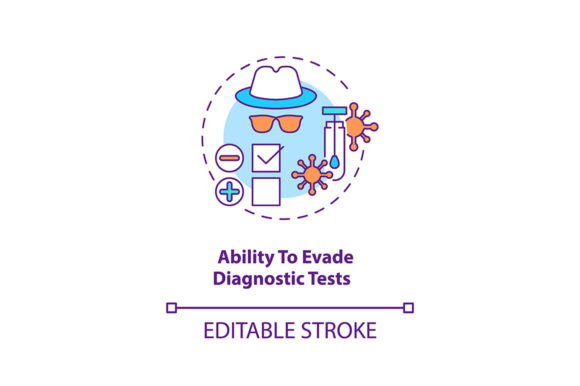Ability to Evade Diagnostic Tests Icon Graphics and Icons