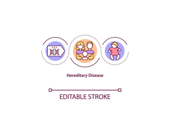 Hereditary Disease Concept Icon Graphics and Icons