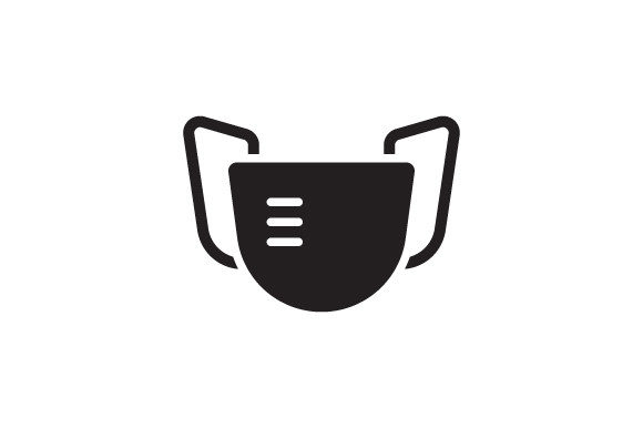 Medical Face Mask Icon Graphics
