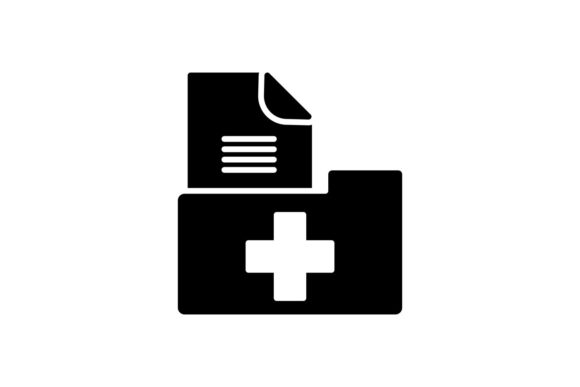 Medical Files Glyph Icon Design: Graphics and Icons for Creative Projects