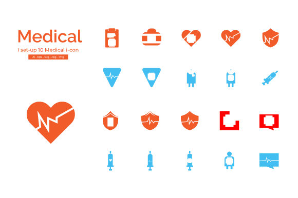 Medical Hospital I-con Graphics and Icons