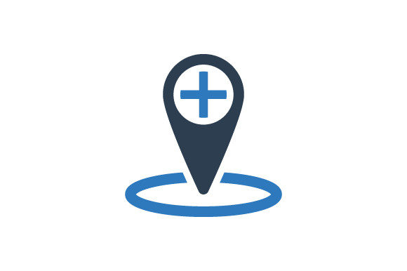 Medical Location Hospital Location Map Graphics and Icons