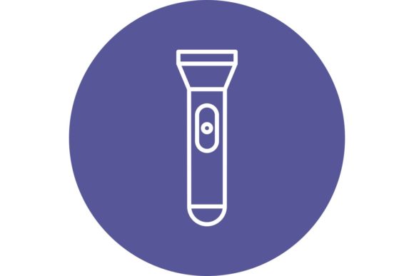 Medical Torch Light Line Circle Icon Graphics