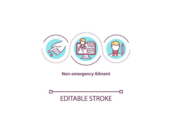 Non Emergency Ailment Concept Icon Graphics and Icons
