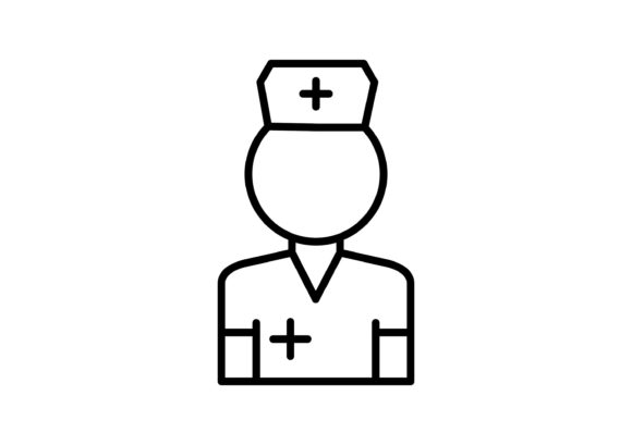Nurse Line Icon Design: Graphics and Icons for Local Business