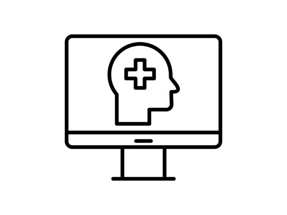 Online Medical Line Icon Design: Graphics and Icons for Editorial Use