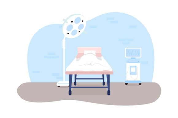 Operating Room 2D Vector Web Banner: Graphic Templates for Healthcare Design