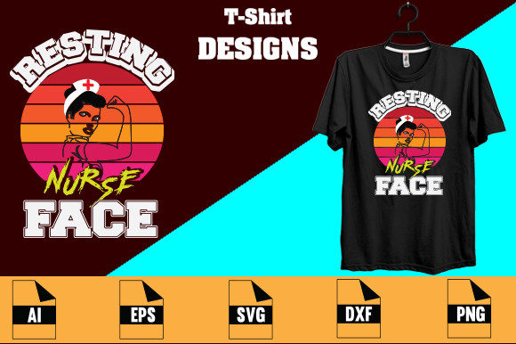 Resting Nurse Face T-shirt Design