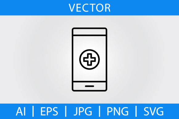 Vector Medical App Line Icon Graphics and Icons