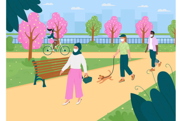 Walk in Spring Park Graphics for Handmade Creators